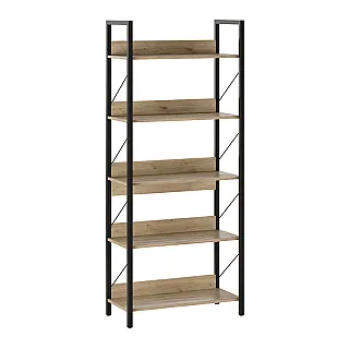 Βιβλιοθήκη Connect Megapap χρώμα florida oak 73x35x172εκ.