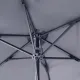 Ομπρέλα κήπου Zola Megapap αλουμινίου χρώμα ανθρακί 2x3m. - Ομπρέλες κήπου - παραλίας
