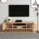 Έπιπλο τηλεόρασης Etna Megapap από μελαμίνη χρώμα oak 120x30x40εκ. - Έπιπλα τηλεόρασης