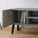 Έπιπλο τηλεόρασης Porto Megapap χρώμα γκρι ρετρό 90x32x42εκ.