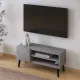 Έπιπλο τηλεόρασης Porto Megapap χρώμα γκρι ρετρό 90x32x42εκ.