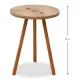 Βοηθητικό τραπεζάκι Roma Megapap από μελαμίνη χρώμα pine oak 33,5x33,5x46εκ. - Τραπεζάκια βοηθητικά