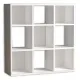 Βιβλιοθήκη Cube Megapap από μελαμίνη χρώμα λευκό 90x30x90εκ. - Βιβλιοθήκες γραφείου