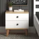 Κομοδίνο Luce Megapap από μελαμίνη χρώμα λευκό - oak 45x35x47εκ. - Κομοδίνα