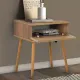 Κομοδίνο Pauline Megapap μελαμίνης χρώμα pine oak 45x35x61εκ. - Κομοδίνα
