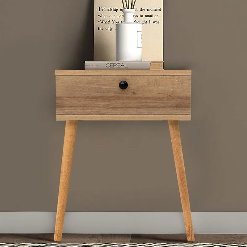 Κομοδίνο Pauline Megapap μελαμίνης χρώμα pine oak 45x35x61εκ. - Κομοδίνα
