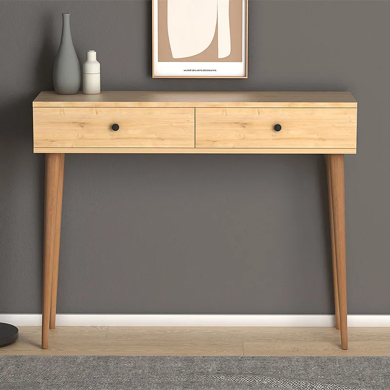 Κονσόλα μελαμίνης Alis Megapap χρώμα oak 110x29x88εκ. - Κονσόλες