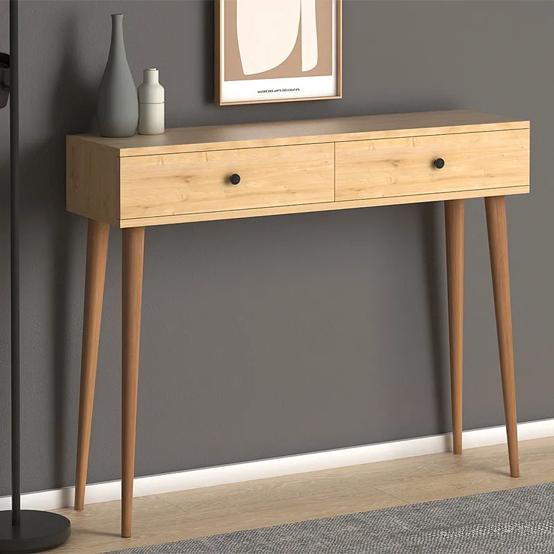 Κονσόλα μελαμίνης Alis Megapap χρώμα oak 110x29x88εκ. - Κονσόλες