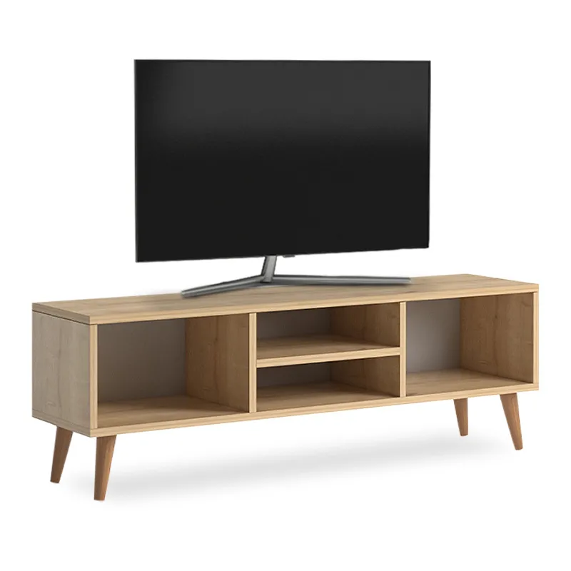 Έπιπλο τηλεόρασης Loren Megapap μελαμίνης χρώμα oak 120x30x40εκ. - Έπιπλα τηλεόρασης