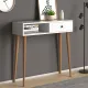 Κονσόλα μελαμίνης Napoli Megapap χρώμα λευκό 90x29x88εκ. - Κονσόλες