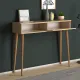 Κονσόλα μελαμίνης Napoli Megapap χρώμα oak 90x29x88εκ. - Κονσόλες