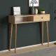 Κονσόλα μελαμίνης Napoli Megapap χρώμα oak 90x29x88εκ. - Κονσόλες