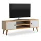 Έπιπλο τηλεόρασης Parma Megapap μελαμίνης χρώμα white - oak 120x30x40εκ. - Έπιπλα τηλεόρασης