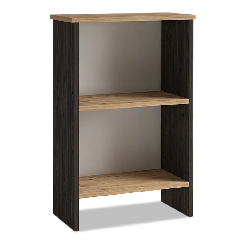 Βιβλιοθήκη μελαμίνης Flora Megapap χρώμα industrial grey - oak 52x25x80εκ. - Βιβλιοθήκες