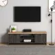 Έπιπλο τηλεόρασης Cube Megapap μελαμίνης χρώμα pine - industrial grey 120x30x40εκ. - Έπιπλα τηλεόρασης