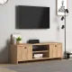 Έπιπλο τηλεόρασης Cube Megapap μελαμίνης χρώμα pine 120x30x40εκ. - Έπιπλα τηλεόρασης