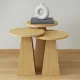 Τραπεζάκια βοηθητικά σετ 3 τμχ Como Megapap χρώμα oak