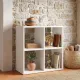 Βιβλιοθήκη Cube Megapap χρώμα λευκό 60x30x60εκ.
