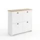 Παπουτσοθήκη Palma Megapap χρώμα λευκό - sapphire oak 90x35x90εκ.