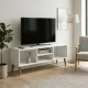 Έπιπλο τηλεόρασης Loren Megapap χρώμα λευκό 120x30x40εκ.