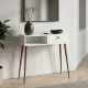 Κονσόλα Napoli Megapap χρώμα λευκό 90x29x88εκ.