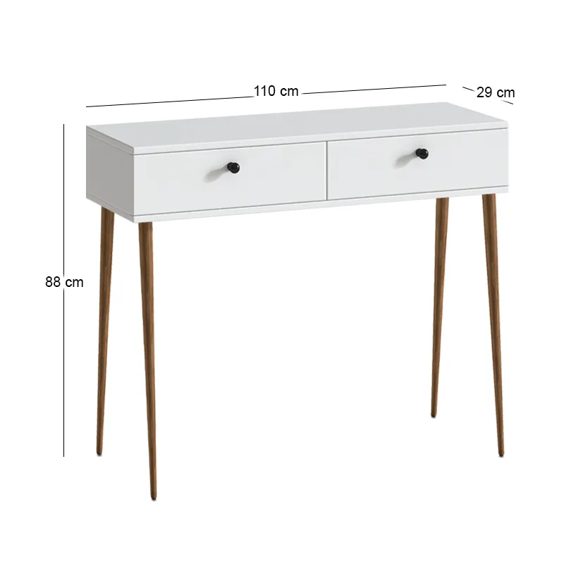 Κονσόλα Alis Megapap χρώμα λευκό 110x29x88εκ.