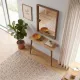 Κονσόλα επιτοίχια Moca Megapap χρώμα sapphire oak 60x22x77εκ.