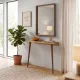 Κονσόλα επιτοίχια Moca Megapap χρώμα sapphire oak 60x22x77εκ.