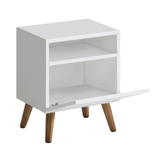 Κομοδίνο Sole Megapap χρώμα λευκό 40x30x47,6εκ.