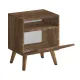 Κομοδίνο Sole Megapap χρώμα καρυδί 40x30x47,6εκ.