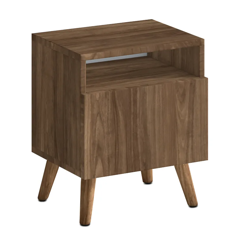 Κομοδίνο Sole Megapap χρώμα καρυδί 40x30x47,6εκ.