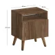 Κομοδίνο Sole Megapap χρώμα καρυδί 40x30x47,6εκ.