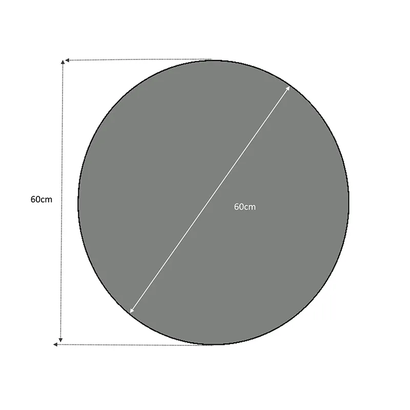 Καθρέφτης τοίχου Losta Megapap χρώμα λευκό 60x60x2,2εκ. - Καθρέπτες