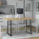 Τραπέζι Gable Megapap μεταλλικό - μελαμίνης χρώμα μαύρο - sonoma 140x80x76εκ. - Τραπέζια