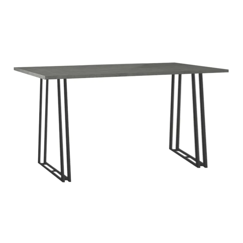 Τραπέζι Gable Megapap μεταλλικό - μελαμίνης χρώμα μαύρο - ανθρακί 140x80x76εκ. - Τραπέζια
