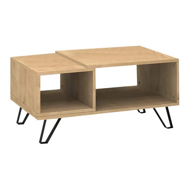 Τραπεζάκι σαλονιού Don Megapap μελαμίνης χρώμα sonoma 90x55x44εκ. - Τραπεζάκια σαλονιού