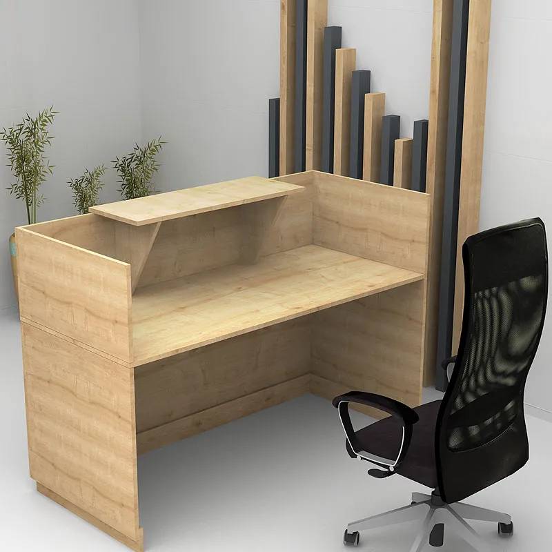 Γραφείο reception μελαμίνης Lemmon Megapap χρώμα sonoma 160x70x110εκ. - Γραφεία