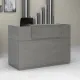 Γραφείο reception Lemmon Megapap χρώμα γκρι σκυροδέματος 160x70x110εκ.