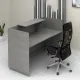 Γραφείο reception Lemmon Megapap χρώμα γκρι σκυροδέματος 160x70x110εκ.