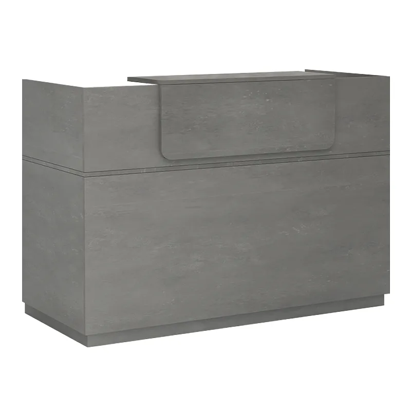 Γραφείο reception Lemmon Megapap χρώμα γκρι σκυροδέματος 160x70x110εκ.