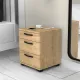 Κομοδίνο Roco Megapap χρώμα φυσικό οξιάς 40x39x57εκ.