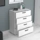 Συρταριέρα Velika Megapap χρώμα λευκό 73x44x96εκ.