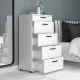 Συρταριέρα Helia Megapap χρώμα λευκό 60x44x108εκ.