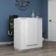 Γραφείο reception Gemini Megapap χρώμα λευκό 90x50x110εκ.