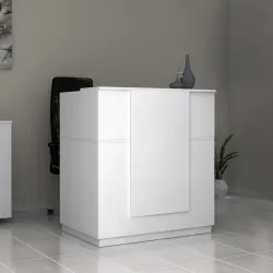 Γραφείο reception Gemini Megapap χρώμα λευκό 100x70x110εκ.