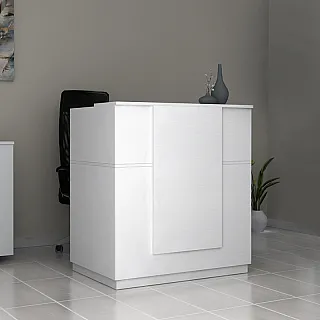 Γραφείο reception Gemini Megapap χρώμα λευκό 100x70x110εκ.