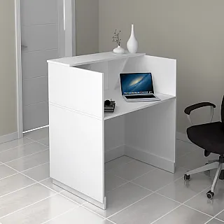 Γραφείο reception Gemini Megapap χρώμα λευκό 100x70x110εκ.