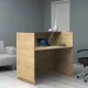 Γραφείο reception Gemini Megapap χρώμα φυσικό οξιάς - ανθρακί 120x70x110εκ.