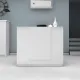 Γραφείο reception Gemini Megapap χρώμα λευκό 150x70x110εκ.
