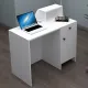 Γραφείο υποδοχής - reception Merlin Megapap χρώμα λευκό 110x50x101,8εκ.
